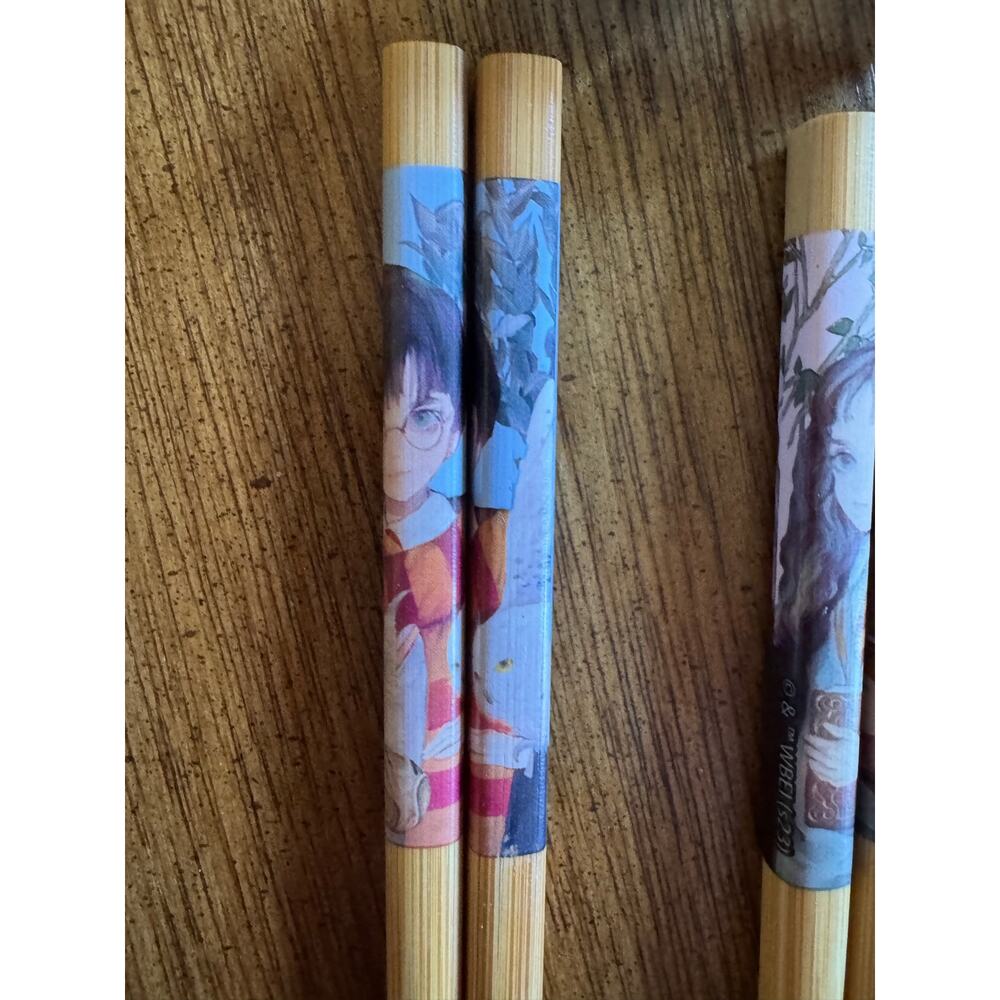 RARE Harry Potter Mahou Dokoro Japan Chopstick Hashioki Set 8pc Hedwig Draco - Picture 3 of 9